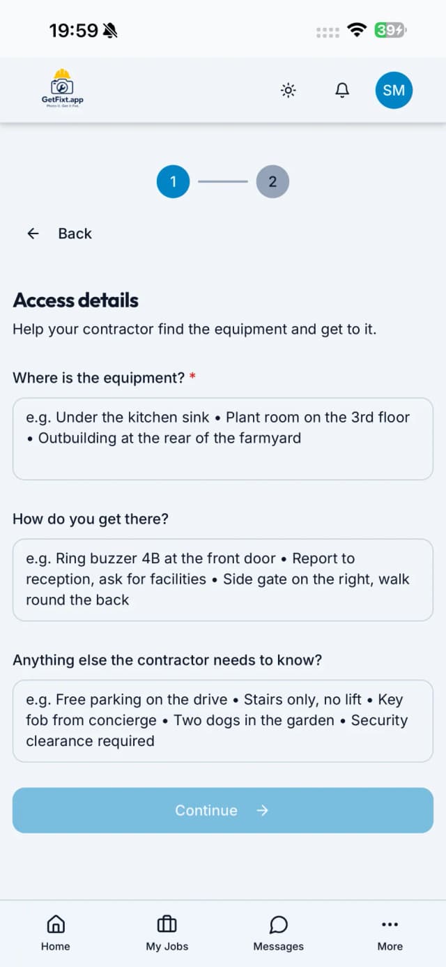 Tradespeople add their preferred supplier accounts